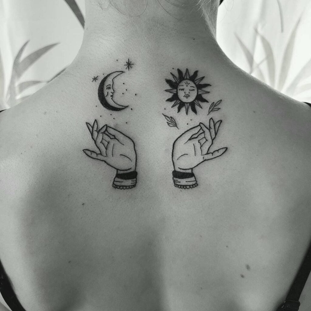 Tatuagem de sol e lua 55 ideias que vão te encantar