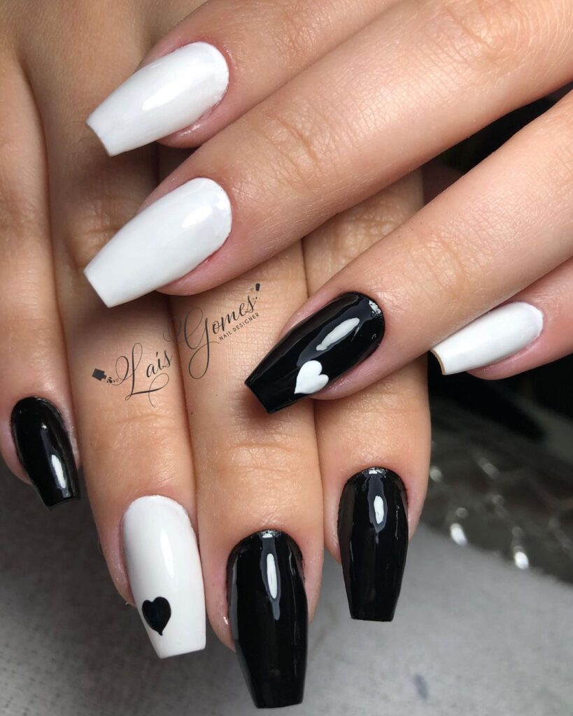 Unhas Decoradas Em Preto E Branco 60 Ideia