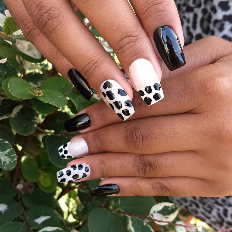 Unhas Decoradas Em Preto E Branco: 60 Ideias + Tutoriais Para Arrasar